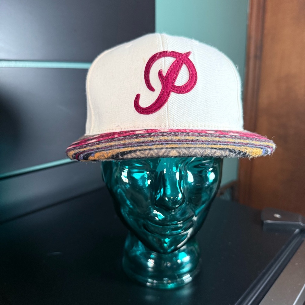White Primitive Cap with Multicolor Brim